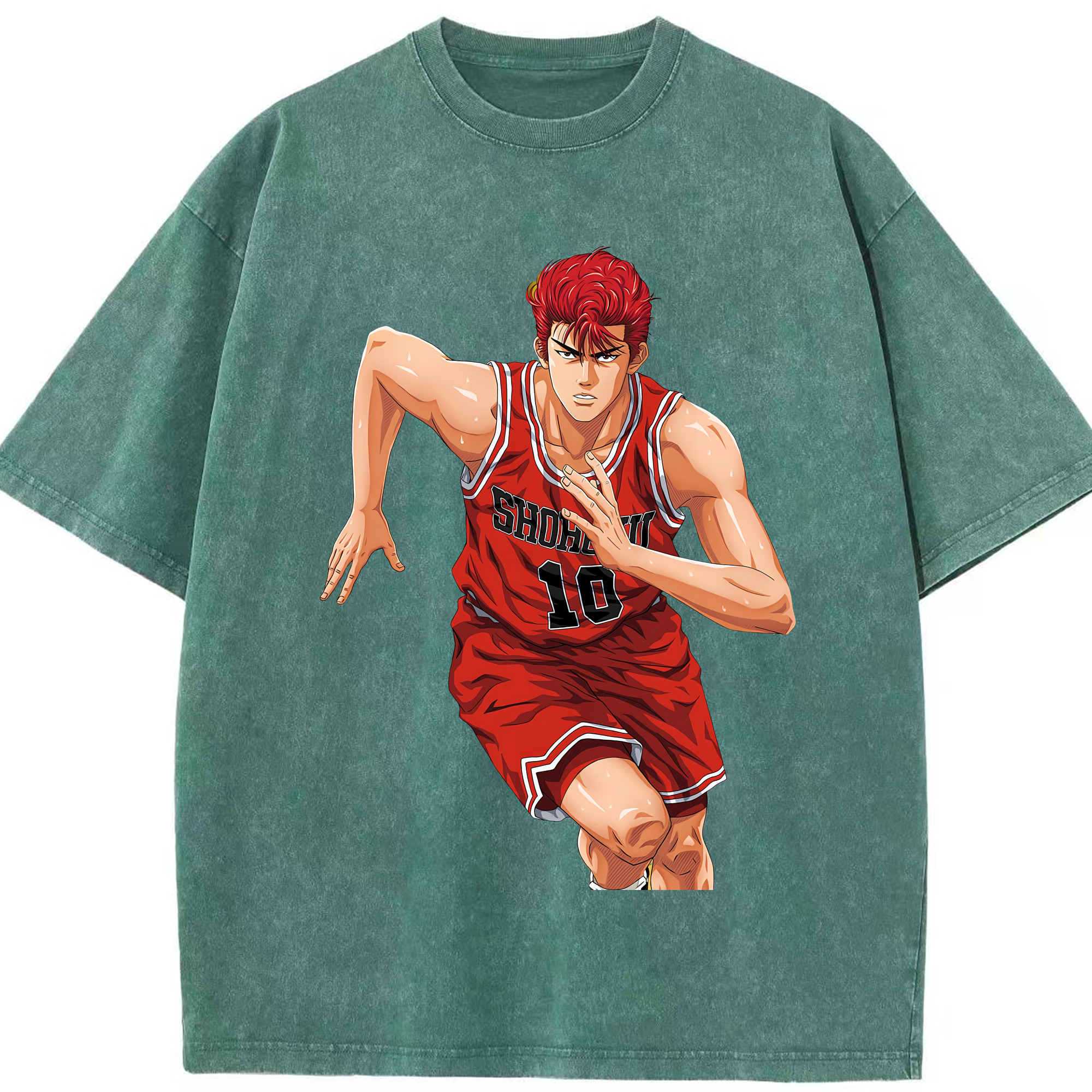 （画像用） SLAM DUNK／スラムダンク 綿100% ヴィンテージ風 半袖Tシャツ（フロントプリント）